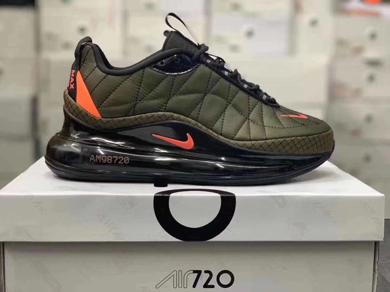 2020 Nike Air Max 720 Army Green Black Shoes